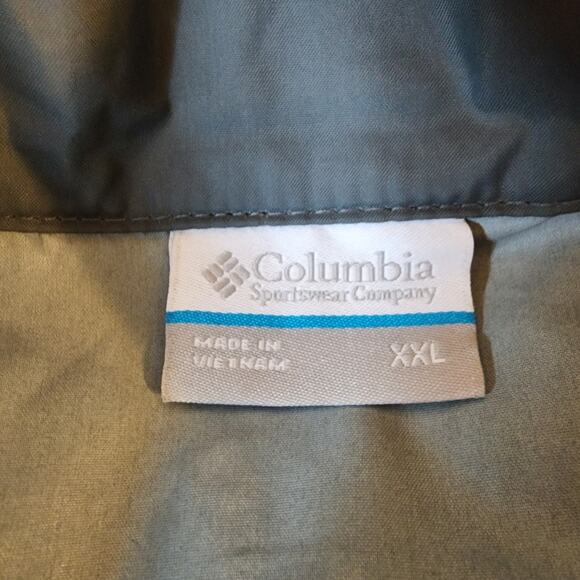 Columbia Jacket Mens 2XL Red Gray Glennaker Lake Packable Rain Full Zip Hooded - Picture 11 of 11